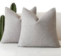 Foindtower Decorative Textured Boucle Throw Pillow Cover 16x16 Neutral Grey by Foindtower