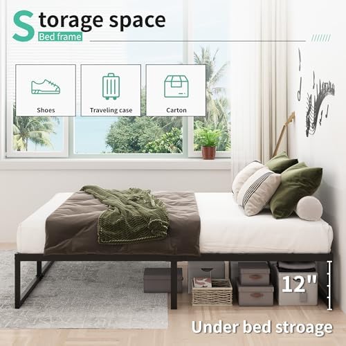 Lutown-Teen 14 Inch Full XL Size Bed Frame No Box Spring Needed, Heavy Duty XL - Image 3