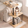 Faesun C Table End Table Adjustable Height, 360°Swivel TV Tray Table by Faesun