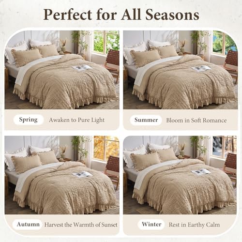 JOLLYVOGUE Khaki Oversized Queen Comforter Set - Image 7