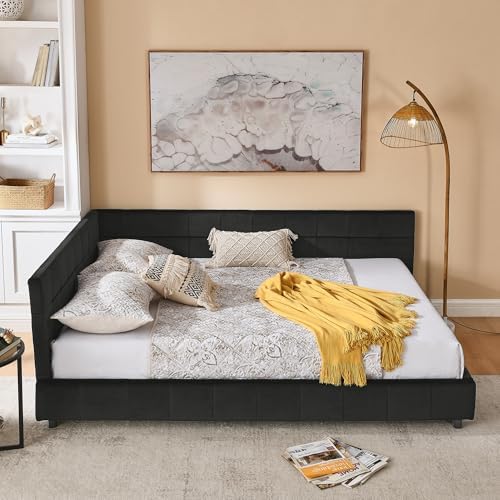 RuiSiSi Queen Size Upholstered Daybed, Queen Corner Bed - Image 5