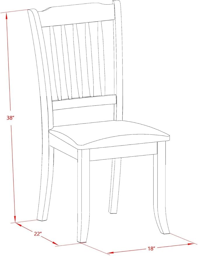East West Furniture NODA5-LWH-C 5 Piece Kitchen Table & Chairs Set Includes a Rectangle Dining Table with Butterfly Leaf and 4 Linen Fabric Dining Room Chairs, 32x54 Inch, Linen White