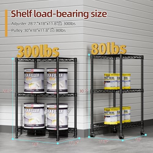 Small Wire 3 Adjustable Shelves Pantry Metal Shelf Floor Organizer - Image 3