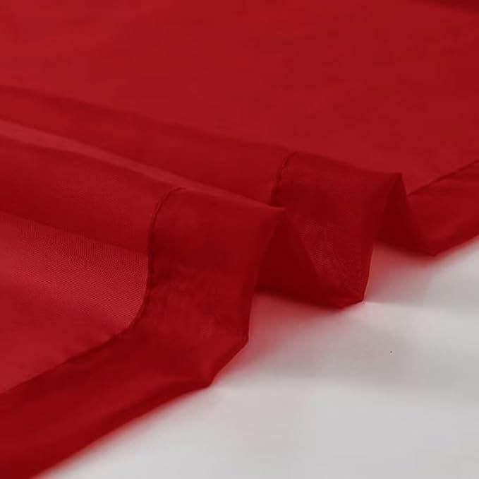 SpaceDresser Sheer Voile Window Treatment Rod Pocket Curtain Panels - Image 4