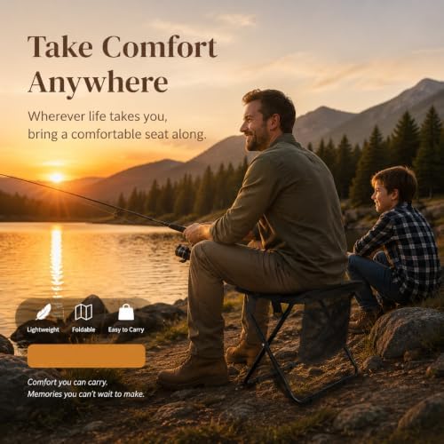 Portable Collapsible Stool，12.2 Inch Folding Stool - Image 3