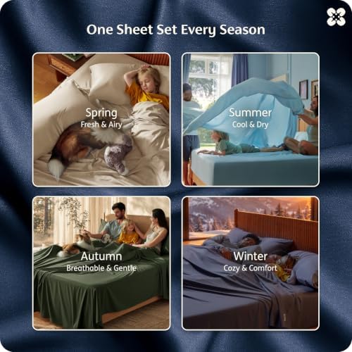 Bedsure PureWoven 100% Rayon Derived from Bamboo, King Size Sheets Set - Image 6