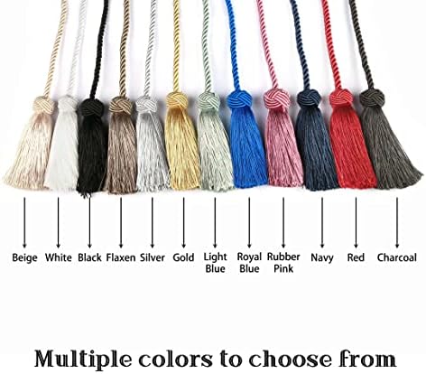 BEL AVENIR 2 Pack Handmade Rope Tassel Curtain Tiebacks - Image 6