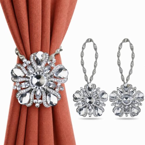 2PCS Magnetic Curtain Tiebacks Clips Holder Holdbacks Rope Tie Backs Buckle by Mikomer