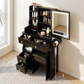 Makeup Vanity Desk with Lighted Mirror and Stool, Small Dressing Table by Unknown
