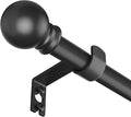 SMODBRODRE Black Curtain Rods for Window 28 to 48, 5/8 inch Small Decorative by SMODBRODRE