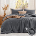 Bedsure Queen Comforter Set Grey, Soft Prewashed Down Alternative by BEDSURE