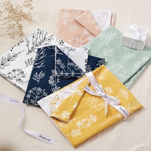Bedsure Floral Comforter Set Cute Bedding Set Full Reversible Yellow - Image 6