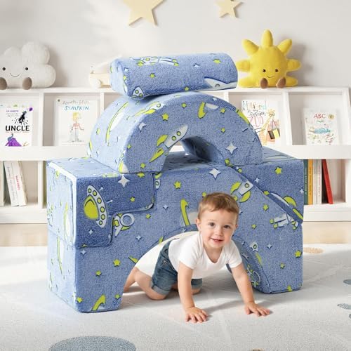 MeMoreCool Kids Climbing Couch, Rocket Foam Play Sofa - Image 2