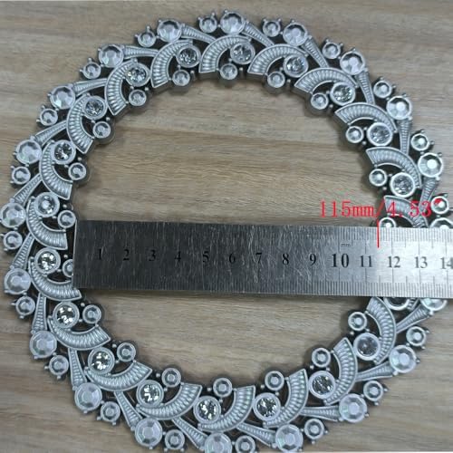 2 Pack Silver Curtain Tiebacks Round Drapery Holdbacks, 20 Crystals - Image 7