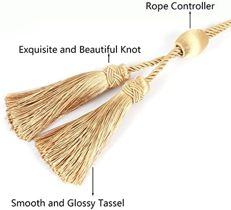 2 Pack Curtain Tiebacks with Tassel, Decorative Curtain Holdback - Image 3