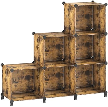 SONGMICS 6 Cube Storage Organizer, Extra Large DIY Closet Shelf by SONGMICSbySONGMICSHOME