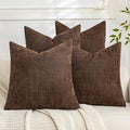 Set of 4 Soft Textured Decorative Throw Pillow Covers 22x22 Inch Cozy Farmhouse by Cozoomy