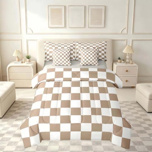 Feelyou Checkered Full Comforter Set by Feelyou