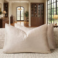 GIGIZAZA Velvet Pillow Covers 12x20 Decorative Pillows Pack of 2 Beige by GIGIZAZAFocusingonhomedecoration
