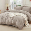 Andency King Comforter Set, 7 Pieces Wheat Green Bedding by Andency