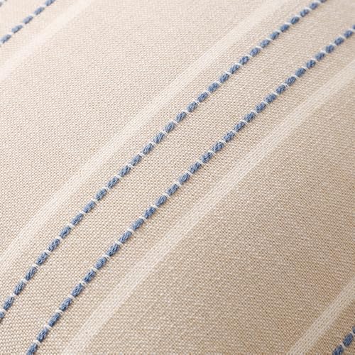 Hckot Dusty Blue Pillow Covers 16x16 Set of 2 Stripe Throw Pillows - Image 4