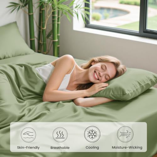 Love's cabin 100% Rayon Derived from Bamboo, Twin XL Sheet Set, 3 Pieces - Image 5