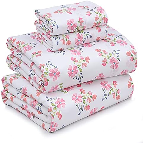 RUVANTI 100% Cotton Percale King Sheets, King Size Sheets Set by Ruvanti