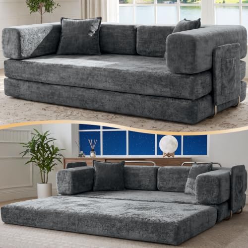 78.8" Convertible Futon Sofa Bed, Boneless Couch by CUBENTE