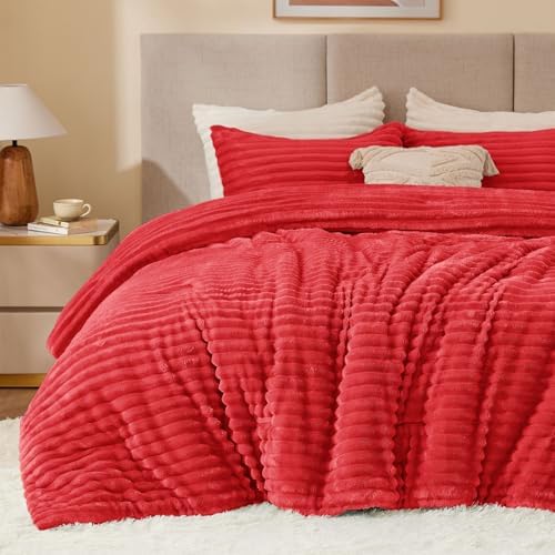 BEDELITE Fleece King Comforter Set, Fluffy Bed Set by BEDELITE