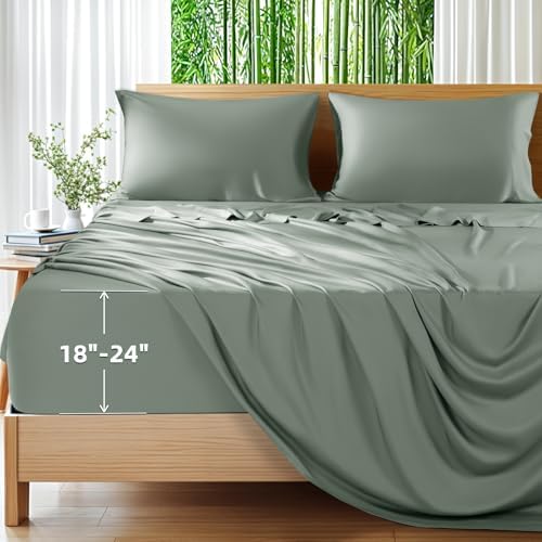 Shilucheng 100% Viscose Derived from Bamboo_Sheets, Extra Deep Pocket by Shilucheng