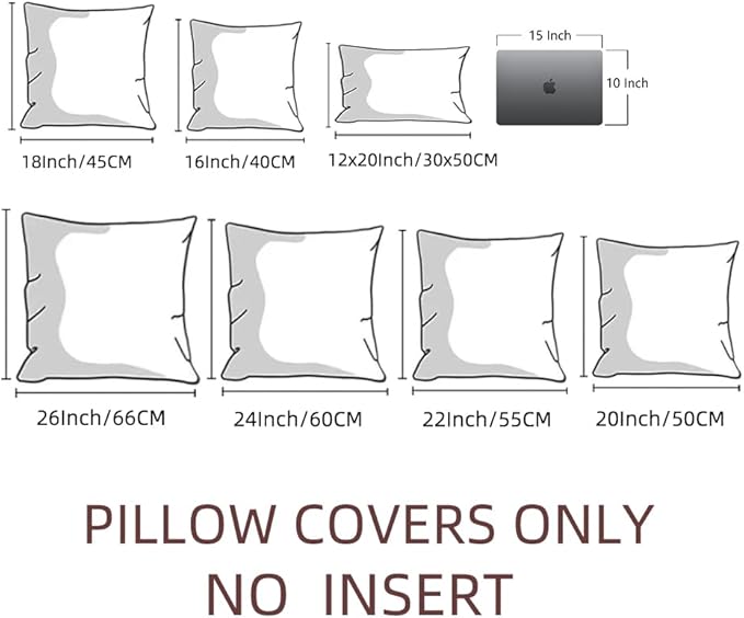 Fancy Homi 4 Packs Fall Decorative Throw Pillow Covers 16x16 Inch - Image 7
