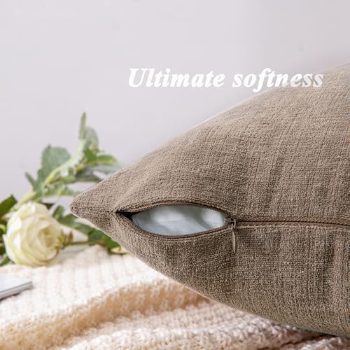 GAWAMAY Decorative Square Throw Pillow Covers Set of 2, Super Soft Chenille - Image 6
