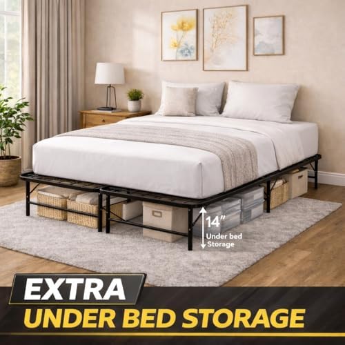 Greaton, 14-Inch Foldable Metal Platform Bed Frame - Image 5