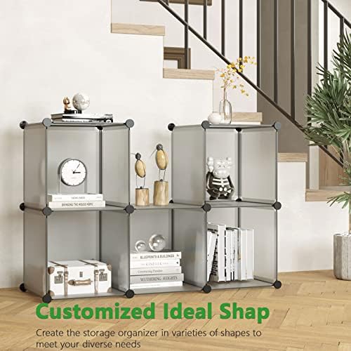 C&AHOME 6-Cube Storage Organizer Cube Shelf Closet Storage Bookcase - Image 4