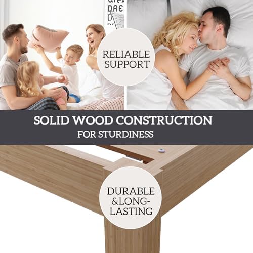 Bamboo Bed Frame Classic 12-Inch Solid Platform Bed - Image 5