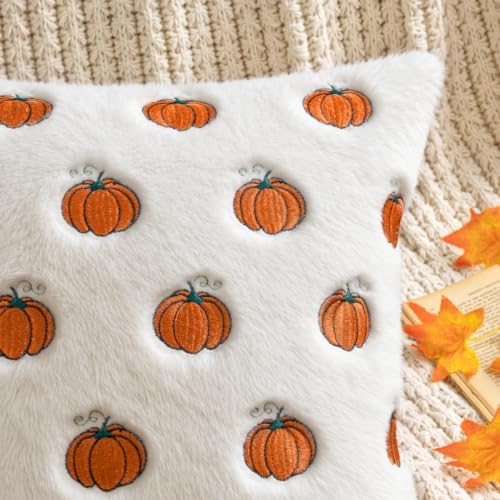 MIULEE Fall Pillow Covers 20x20 Bright Orange Pumpkin Fall Decor - Image 3