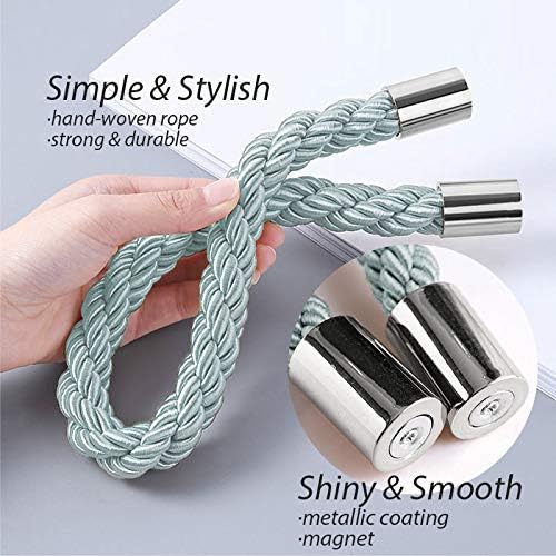 NICEEC 6 Pack Strong Magnetic Curtain Tiebacks Modern Simple Style Drape Tie - Image 3