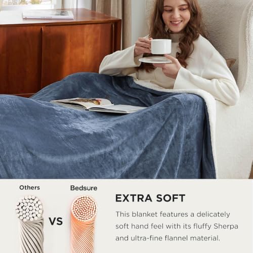 Bedsure GentleSoft Sherpa Fleece Cal King Blankets - Image 4