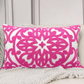 Alysheer Boho Embroidered Lumbar Throw Pillow Cover 12"x 20" by Alysheer