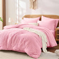 Rose Pink Full Size Comforter Sets by FUANNA