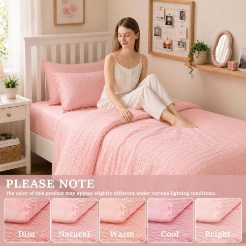 Pink Twin Comforter Set for Girls - Image 3