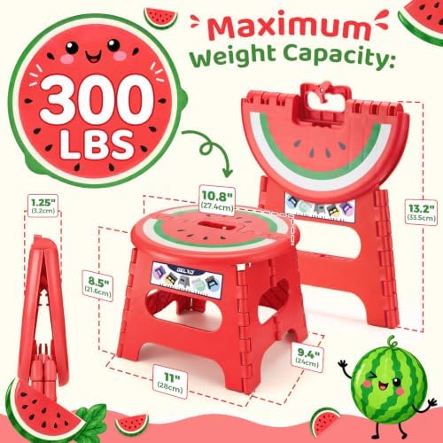Delxo 9 Inch Kids Step Stool, 300 Lbs Folding Step Stool - Image 2