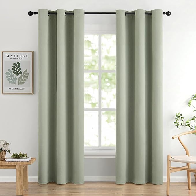 MIULEE 90" Long Room Darkening Curtains Thermal Insulated Drapes Solid Window by MIULEE