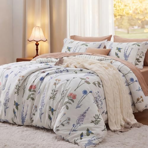 Bedsure Floral King Size Comforter by BEDSURE
