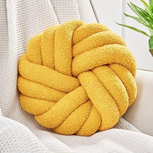 Knot Pillows, 14 Inch Decorative Throw Pillows Round Pillows Cushion, Soft by Uvvyui