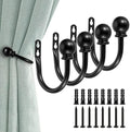 Sumnacon Curtain Holdbacks 4 Pcs Wall Mounted Curtain Tiebacks by Sumnacon