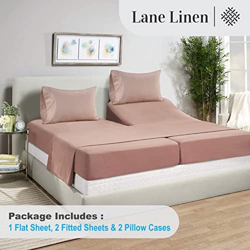 LANE LINEN 100% Egyptian Cotton Split King Bedding Set - Image 4