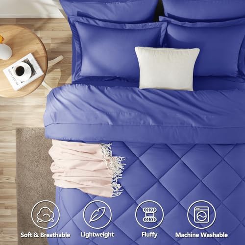 CozyLux King Comforter Set 102"x90" Very Peri - Image 2