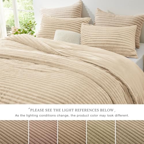 EXQ Home Fluffy Comforter Set Full Size, 3 Pieces Bed Set - Image 5