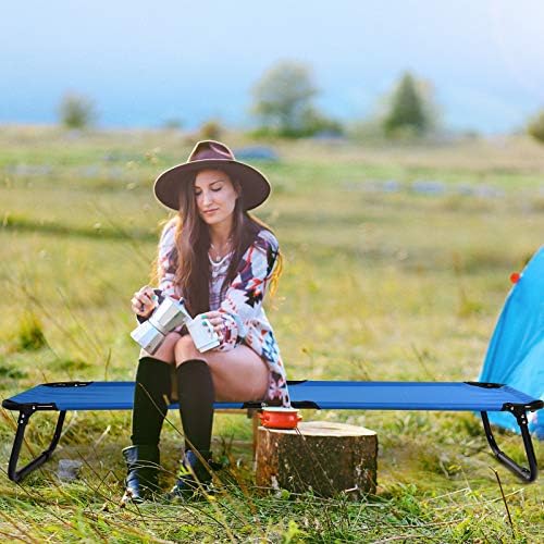 GYMAX Folding Camping Cot, Portable Ultralight Compact Sleeping Cot Bed - Image 6